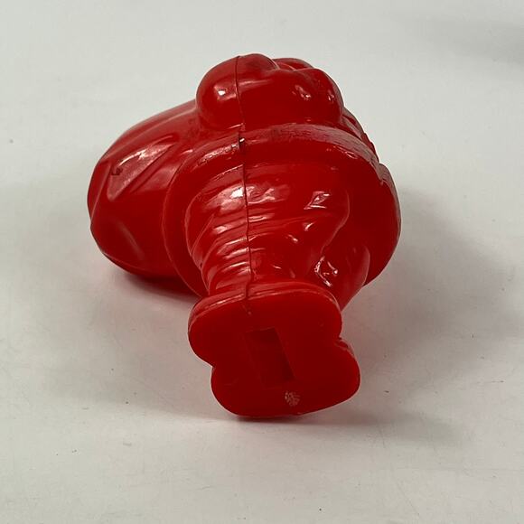 Vintage 50's Rosbro Red and White Plastic Santa Sack Open Candy Container 4.5"" - Picture 6 of 7